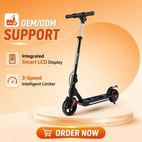 Trottinette électrique légère de 6,6 kg à deux roues pour enfants avec batterie au lithium, commande électronique, design pliable, facile à transporter