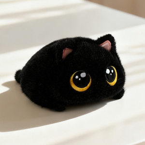 Peluche Gatto Loaf Personalizzabile con Logo, 15cm, <span class=keywords><strong>Occhi</strong></span> <span class=keywords><strong>Grandi</strong></span>, Giocattolo Kawaii per Decorazione Ufficio e Antistress - Product Image 4