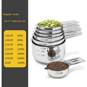 Wholesale Kitchen Gadgets 304 Stainless Steel <b>Measuring</b> <b>Cups</b> and Spoons <b>Set</b> of 13/14 for & Dry Ingredients - Product Image 3