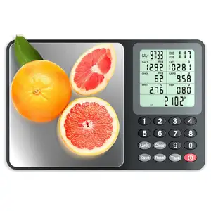 Báscula nutricional de acero inoxidable, báscula Digital para alimentos de cocina, 3Kg/0,1g para calcular datos alimentarios, grasa de proteína macro Calórica