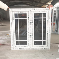 Prix d'usine Design de gril personnalisé Fenêtre à battant UPVC Fenêtre PVC pivotante insonorisée