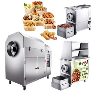 Industrial commercial almomd peanut gas maize drum chestnut hot broad air bean continuous pepper peanut roasting roaster machine