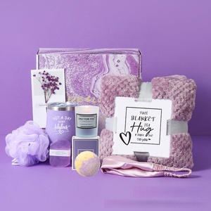<strong>Pink</strong> Blanket <strong>Gift</strong> Bath <strong>Gift</strong> Box <strong>Set</strong> Mother's Day Birthday <strong>Perfume</strong> Preserved Flowers Custom Soaps <strong>Pink</strong> Purple <strong>Gift</strong> <strong>Set</strong> - Product Image 4