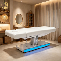 Table de massage électrique 4 moteurs en cuir véritable, moderne, pour esthétique, physiothérapie, salon de beauté, mobilier de massage, lot de 2