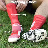 Chaussettes de football antidérapantes personnalisées L&J OEM ODM pour hommes, chaussettes de sport en gros avec faible MOQ, nouvelle arrivée 2026