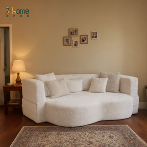Boucle Compressed <b>Folding</b> <b>Sofa</b> <b>Bed</b> Convertible Sectional Living Room Bedroom Multi-<b>Fold</b> Space-Saving Design Small Apartment - Product Image 3