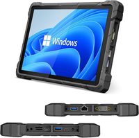 Tablette robuste Windows J4105 10,1 pouces 1280x720 Win 11 Pro 8 Go de RAM/128 Go de ROM Écran tactile HDMI2.0 PC d'extérieur 4G LTE GPS 8000 mAh