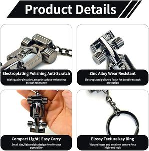 Porte-clés F1 en métal, modèle de voiture de course, cadeau spécial pour fans, amis, famille, amoureux, idéal pour les fêtes - Product Image 3