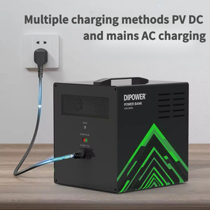 Station d'alimentation solaire MPPT à onde sinusoïdale pure 2000W avec batterie LiFePO4 pour voiture, maison et secours d'urgence portable - Product Image 1