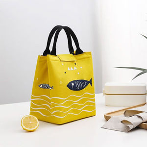 Sac à déjeuner isotherme mignon de grande capacité, durable, imperméable, avec motif de poisson, pliable, en <span class=keywords><strong>Oxford</strong></span>, avec poignées - Product Image 3