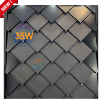 Sistem Fotovoltaik Monokristalin Silikon Sangobuild Solarziegel Dach 55watt BIPV Genteng Surya Hitam