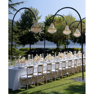 Suave gran oferta candelabro de aleación de aluminio soporte telón de fondo candelabro blanco estante para decoración de eventos - Product Image 1