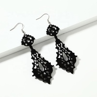 Boucles d'oreilles pendantes classiques en acétate écaille de tortue, certifiées BSCI ISO9001 SP GRS, nouveauté 2022, avec diamants et résine, pour femmes