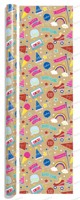 Papier d'emballage d'anniversaire épais avec motif panda mignon, emballage cadeau personnalisé, 80 g/m², recyclable, sac cadeau assorti, étiquette suspendue, carte de vœux, fête d'enfants