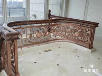 Garde-corps d'escalier à fleurs cursives pour appartement, style américain, balustrades d'intérieur, main courante d'escalier