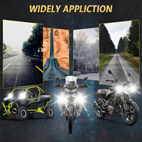 Kit d'éclairage auxiliaire LED pour moto à 6 modes, télécommande filaire, interrupteur au guidon, lampe antibrouillard étanche pour ATV UTV