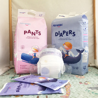 Couches-culottes jetables imprimées Ninolac à haute absorption, protection 3D anti-fuites, capacité d'absorption de 1000 ml pour bébés, taille XL, échantillons offerts