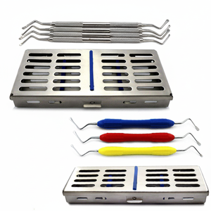 Lucas Bone Curettes Extracción periodontal Cassette Rack Bandeja Caja Instrumentos quirúrgicos dentales Herramientas - Product Image 1
