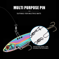 LUSHAZER 50/100pcs Rolling Swivel Snap Kit Fishing Connector Stainless Steel Barrel Swivel Fishing Accessories Set with Box