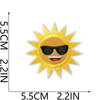Patchs brodés personnalisés d'été sur le thème de la plage (bouée de natation, crème glacée, flamant rose, palmier, planche de surf) et badges thermocollants pour vestes et sacs