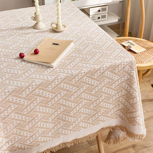 Français Ins Style Moderne Tissé Coton Lin Jacquard Géométrique Résistant À L'huile Gland Nappe Lumière Luxe Ambient Photo Décoratif - Product Image 2