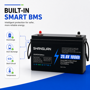 แบตเตอรี่ 24V 25.6V 100Ah 2560Wh ลิเธียมไอรอนฟอสเฟตแบบ Deep Cycle สำหรับมอเตอร์ทรอลลิ่ง เรือเดินทะเล เรือยอชท์ พลังงานสำรองจากพลังงานแสงอาทิตย์ 25.6V100Ah-LF - Product Image 3
