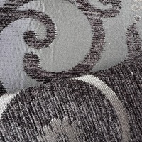 Tissu d'ameublement jacquard chenille 100% polyester de haute qualité, 290 g/m², toucher doux, durable, texturé, résistant aux taches