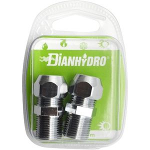 Boquillas Bicono Dianhydro Chrome 3/8x3/8 Diám. 10mm para Tubo, Blíster de 2 Unidades - Product Image 1
