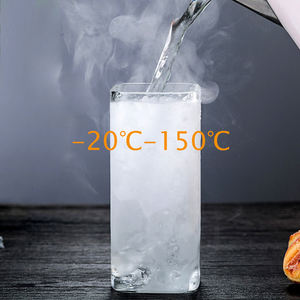 <span class=keywords><strong>Bicchieri</strong></span> Quadrati in <span class=keywords><strong>Vetro</strong></span> Highball per Acqua, Vino, Birra, Cocktail, Succhi, Tè Freddo, Caffè e Bevande Miste per Cucina, Feste e Casa - Product Image 5