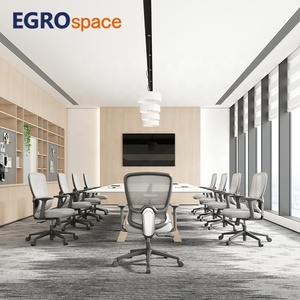 EGROspace yönetici Modern tekerlekler koltuk ziyaretçi mobilya siyah şık ofis döner fileli sandalye - Product Image 6