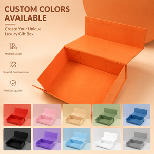Custom Logo <strong>Orange</strong> Folding Paper Box With Magnetic Closure for Luxury Product Packaging and Wholesale <strong>Orders</strong> - Product Image 4