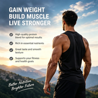 Vente Flash NUTRTECH Super Mass Gainer Poudre Protéinée Faible en Glucides Sans Sucre Naturelle pour la Croissance Musculaire OEM Adulte HACCP Halal