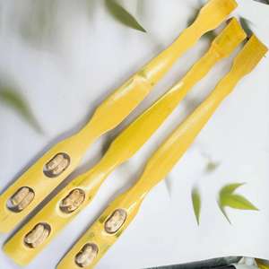 Rascador de espalda de bambú de doble bola, para uso doméstico en personas de mediana edad y mayores, masajeador de rodillos de madera - Product Image 2
