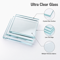 Verre flotté ultra-clair à faible teneur en fer WTEM, haute transmittance 99 %, 1,5 mm, avec trous percés, garantie 5 ans+, pour affichage de montres et horloges