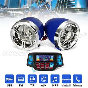Système audio pour moto, haut-parleurs stéréo, radio FM, lecteur MP3, alarme avec télécommande pour scooter, ATV - Product Image 4