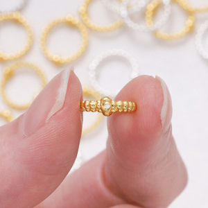 Anillo con cuentas de aleación de zinc, apertura de 11x11,5 mm, accesorios de joyería DIY, estilo dulce para la fabricación de pulseras y collares - Product Image 4