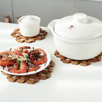 Sous-verre japonais en bambou naturel, Style riche pour Pot chaud, café, thé, tapis de table, nouvelle collection