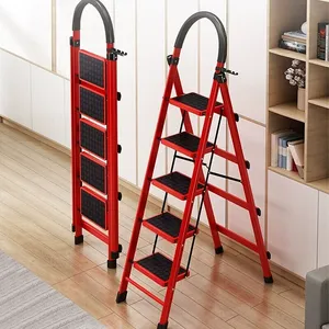 Fabriek Hot Selling Home Gebruik 5 Stappen Opvouwbare Stalen Ladders