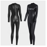 DIVESTAR Promo Terbatas Baju Selam Freediving Custom 3mm Neoprene Anti Air Kulit Halus Segel Ritsleting Belakang Baju Selam Lengkap untuk Wanita