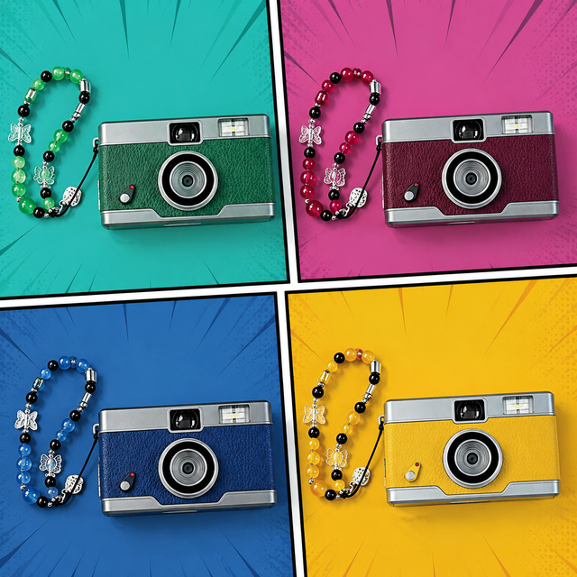 Customizable Retro Screenless Digital Camera 8.0 Mega Pixels Sensor with 4 Mode Filters No Screen LED Flash Camera for Gifts