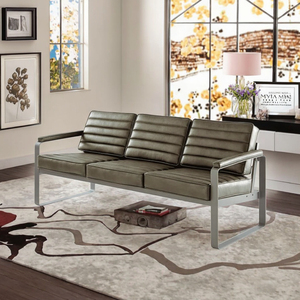 Sofá de Recepción de Oficina Moderno y Personalizable de Tres Plazas, Tapizado en Cuero PU Ecológico, Banco de Asientos Comercial - Product Image 2