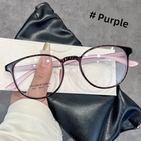 TikTok nouvelles montures de lunettes rétro coréennes ultra-légères TR montures de lunettes polyvalentes en diamant sans ordonnance lunettes de myopie pour
