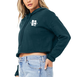 Nouveau Hoodie Femme en Molleton Bouclette 280 GSM avec Cordon de Serrage, Broderie Personnalisée de Haute Qualité, Coupe Ample et Ourlet Brut, Modèle Court - Product Image 3
