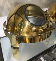 Chauffe-Plats Professionnel pour Buffets d'Hôtel, Bain-Marie Rond à Clapet en Acier Inoxydable pour Événements et Réceptions