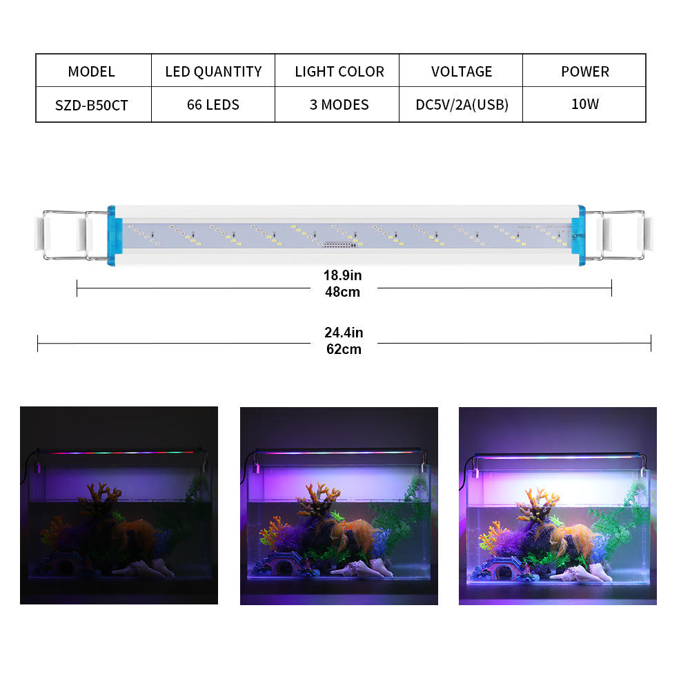 48cm 6-Row: Color-Changing, Timing, Dimming