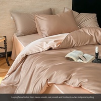 Parure de lit de luxe en pur coton, écologique, sensation fraîche, soyeuse et lisse, housse de couette et draps pour printemps-été