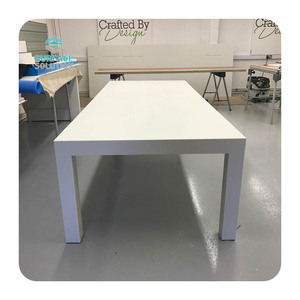 Manufacturer <strong>Custom</strong> White Acrylic <strong>Solid</strong> <strong>Surface</strong> Dining <strong>Table</strong> Top Marble Color Top Dining <strong>Table</strong> - Product Image 1