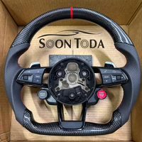 Volant sport en cuir et fibre de carbone personnalisé avec LED pour A8/A1/R8/B8/B9/A3/A4/A5/A6/S3/S4/S5/S7/RS3/RS4/RS5/Q3/Q5/Q7/TT/A7/TTRS