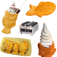 Moules multiples en stock Gaufrier en forme de poisson faisant la machine Taiyaki Moules multiples