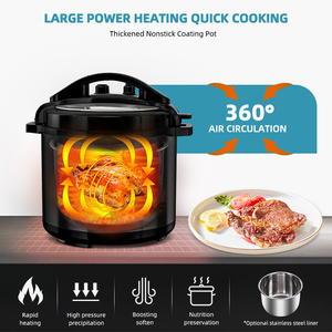 Olla a Presión Eléctrica Multiusos de 220V y 1000W, 6L, Más Vendida, Cocción Automática con Olla Interior Antiadherente de Aluminio - Product Image 4